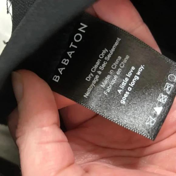 Aritzia Babaton Conan Pant Terado Side Stripe Crop Trousers Straight Leg Black - Picture 10 of 13